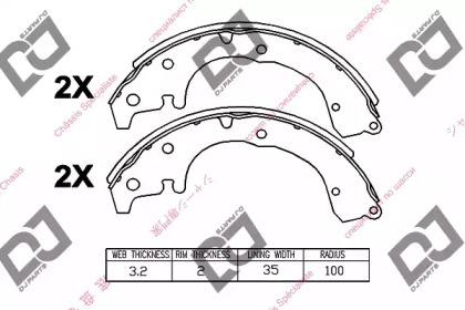 Комлект тормозных накладок DJ PARTS BS1161